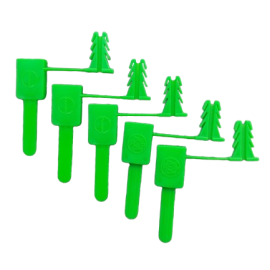 Seal nhựa niêm phong 6 ngạnh xanh lá cây