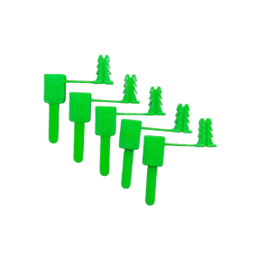 Seal nhựa niêm phong 6 ngạnh xanh lá cây